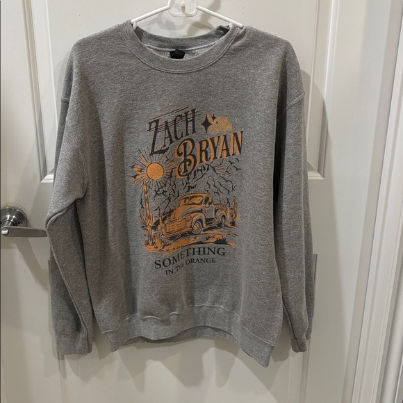 Gildan Tops - Zach Bryan Something in the Orange Gray Crewneck Sweatshirt